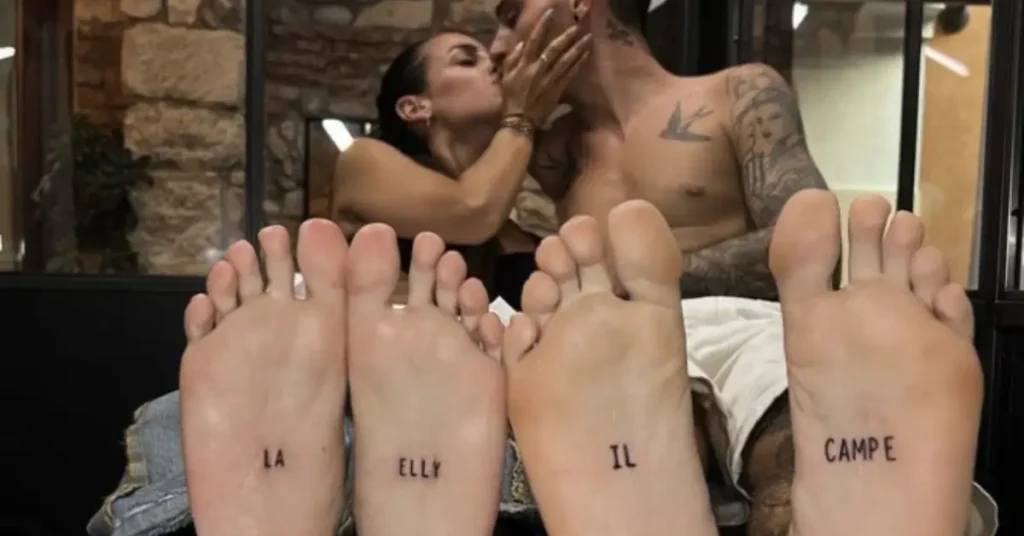 soulmate meaningful matching couple tattoos foot tattoo