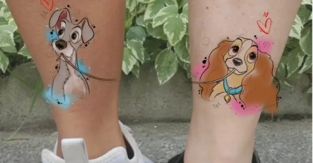 Lady and the Tramp disney couple tattoos